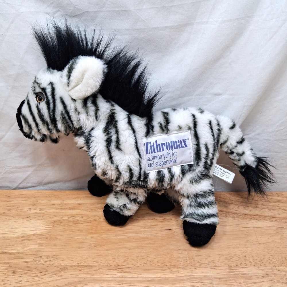 Steven Smith Zebra Plush Full Body Hand Puppet Big Pharma Advertising